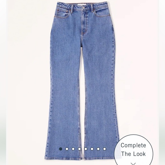 👖 Abercrombie Curve Love High Rise Vintage Flare Jean 👖 - Picture 2 of 8